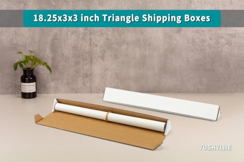 YUSHYIJIE 25-Pack 18.25x3x3 Inch Triangular Shipping Tubes for Artwork & Documents