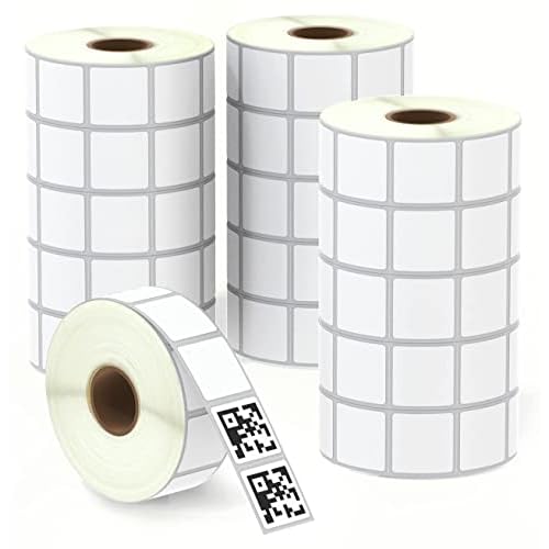 BETCKEY - 1" x 1" (25 mm x 25 mm) Square QR Code Labels Compatible with Zebra & More Label Printer,Premium Adhesive & Perforated [16 Rolls, 22080 Labels]