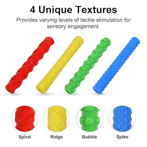 CulinaCraft Sensory Pencil Grips for Kids & Adults - Color Pop Set, 4 Pack