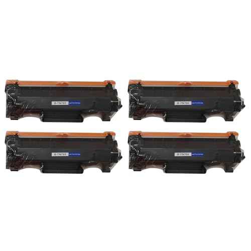 TN760 High-Yield Toner Cartridge Replacement (4-Pack) - Compatible with Brother DCP-L2550DW, HL-L2350DW, HL-L2370DW, HL-L2370DWXL, HL-L2395DW, MFC-L2710DW - Crisp Black Printing