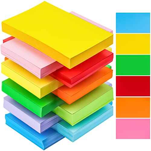 MotBach 600Pcs Blank Colored Index Cards 3x5 Inch Flash Cards, Blank Note Card Flashcards, Colorful Card Pad Index Note Books 3 x 5 Notecards for Studying School Supply College Office