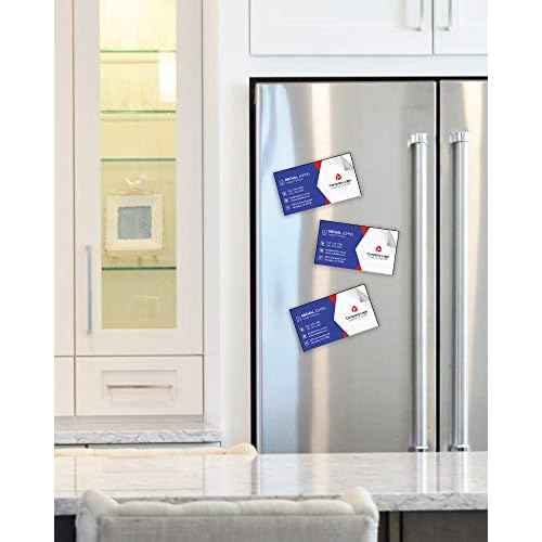 Self Adhesive Magnetic Mount for Business Card Magnets & Save The Date Cards- Peel n Stick Backs - 20 mil (500)