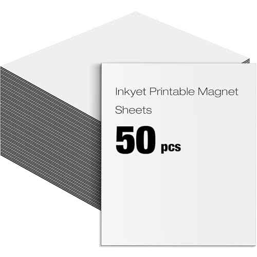 Xuhal 50 Pcs 8. 5" x 11" Matte Printable Magnetic Sheets DIY Non Adhesive Magnetic Printer Paper 11 Mil Thick Waterproof Quick Drying for Inkjet Photo Picture