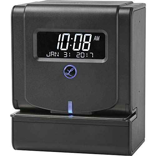 Lathem 2100HD Employee Time Clock for Small Business - Thermal Print Technology, Tru Align System with LED Indicator (Black 9.8 X 6 X 8)