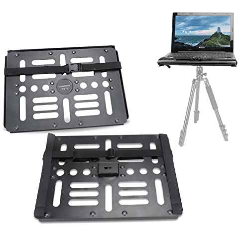 koolehaoda Laptop Notebook Pallet Projector Tray Holder with Arca-Swiss Interface for 1/4" to 3/8" Screw Tripod Stand Ballhead Mount, 22 lbs Capacity with Vented Cooling Platform Stand