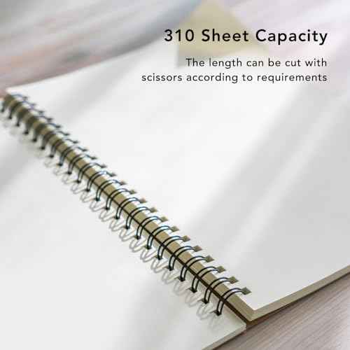 18 Pcs Plastic Spiral Binding Coil, 4:1 Pitch, 38mm Diameter, Reusable, Up to 310 Sheets High Capacity Binding Coil, for A4 Paper, Documents, Business