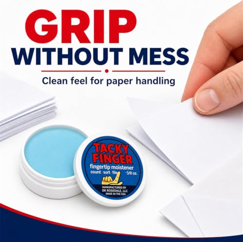 Fingertip Moistener Gel for Money Counting and Paper Handling - 2 Pack
