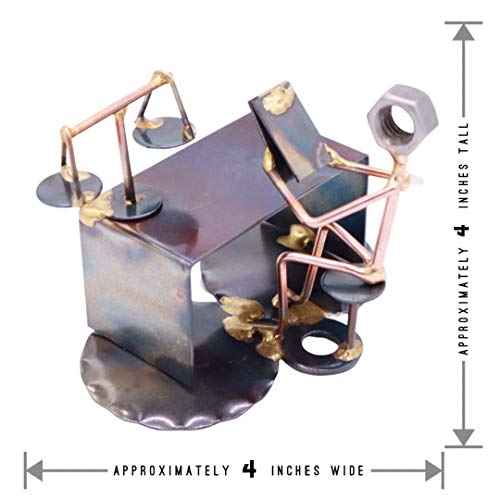 Lawyer - Handmade Metal Figurine - Hand Welded Metal Art - Unique Desk Accessories, Law Office Decor, & Lawyer Gifts - Made in The USA