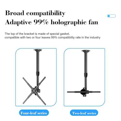 3D Hologram Fan 15.5 to 24 Inches, Adjustable 3D Hologram LED Fan Projector, LED 3D Advertising Projector for Business Store Shop Bar, 3D Advertising Machine Projector