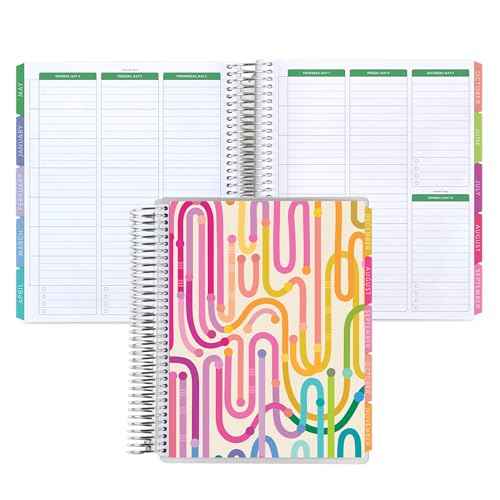 7x9 Coiled Academic Planner (January 2026 - December 2026) - Journey cover, Journey theme, platinum coil