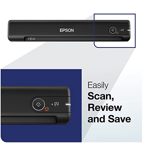 Epson Workforce ES-50 Compact Mobile Document Scanner - Lightweight & Fast
