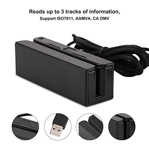 USB Magnetic Credit Card Reader 3 Tracks MSR605 MSR606 for POS System