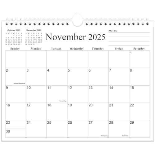 2026 Calendar - 20 Months Calendar 2026 from November 2025 to June 2027, Wall Calendar 2026 with Thick Paper for Home/Office/School, 8.5" x 11", Black