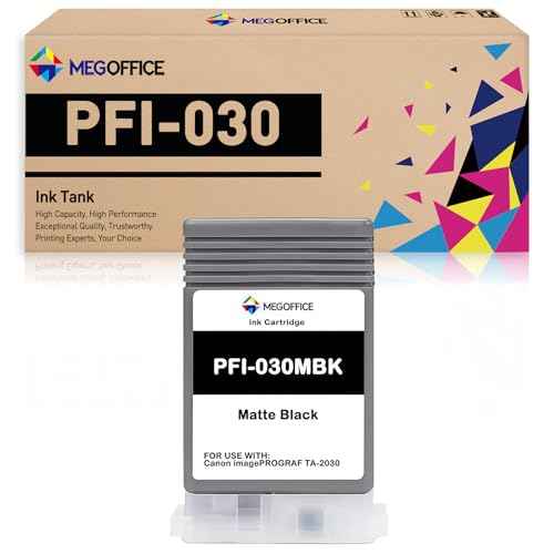Compatible Ink Cartridge Replacement for Canon PFI030 PFI-030 Matte Black Ink PFI-030MBK for Canon ImagePrograf TA-20 TA-30 (1 Pack)