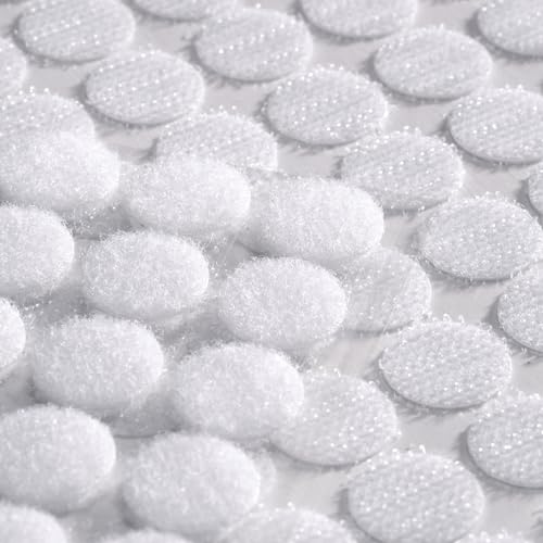 Self-Adhesive White Nylon Circle Dots - 1000 Pcs for Arts & Crafts, Classroom & Home Use