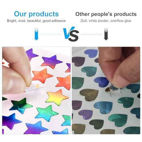 1710 Pcs Star Stickers for Kids Reward, Small Sparkly Holographic Sticker for School Classroom Student Teacher Supplies Behavior Reward Chart and DIY Decoration