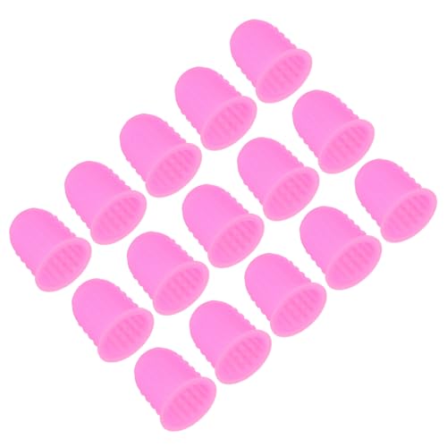 PATIKIL Medium Pink Silicone Finger Tips - Reusable Finger Protectors for Sewing, Writing, Crafts, & Office Use