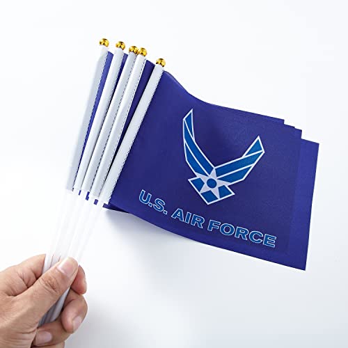 USA Air Force Desk Flag - Mini American Military Table Flag with Stand
