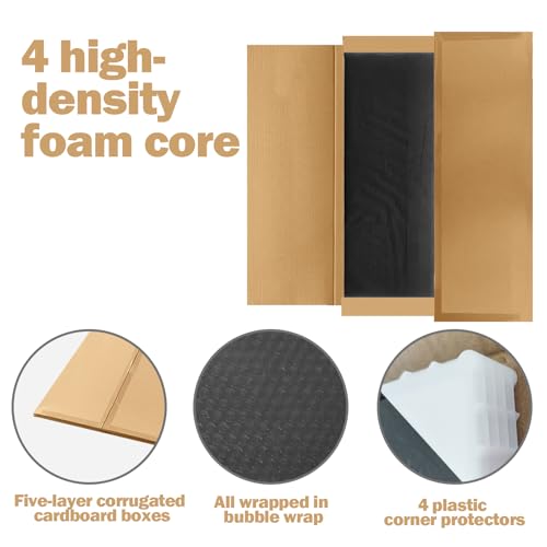 ZhoCue 24x36 Black Foam Board 4 Pack - Acid-Free Double Sided Sign & Craft Board
