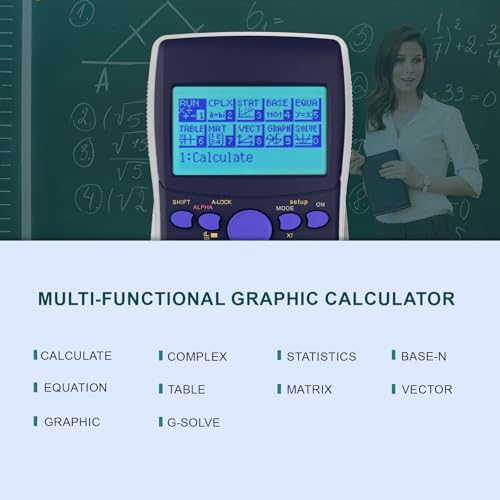 iPepul Blue Graphing Scientific Calculator with 10 Modes for Math & STEM
