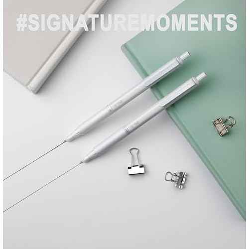 Zebra Pen G-750 Retractable Gel Pen, Pearl White Brass Barrel, Textured Grip, 0.7mm, 1-Pack with Refills (49801)