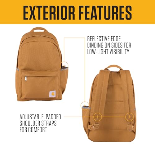 Carhartt 21L Classic Water-Resistant Backpack Black - Unisex, Laptop & Travel