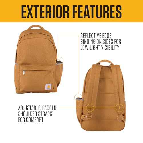 Carhartt 21L Classic Laptop Backpack, Water-Resistant Pack W/ 15" Laptop Sleeve and Organizational Compartments, PFAS Free, Blind Duck Camo