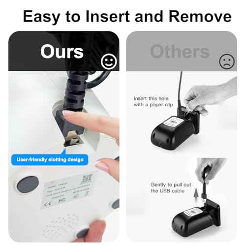VOTTAN Desktop Barcode Scanner, Hands-Free QR 1D 2D Wired USB Omnidirectional Bar Code Scanner Screen Automatic Scanning Platform Scanner for POS Cash Register (White)