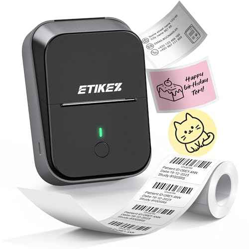PM260 Label Maker Machine, 2 Inch Label Maker Bluetooth Label Printer, Inkless Portable Labeler for Home, Kitchen, School, Office Organization, Black