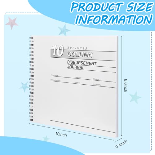 2 Pcs Disbursement Journal 10 x 8.5 Inches Expense Ledger Cash Disbursement Journal Accounting Sheets 10 Column Ledger Sheets