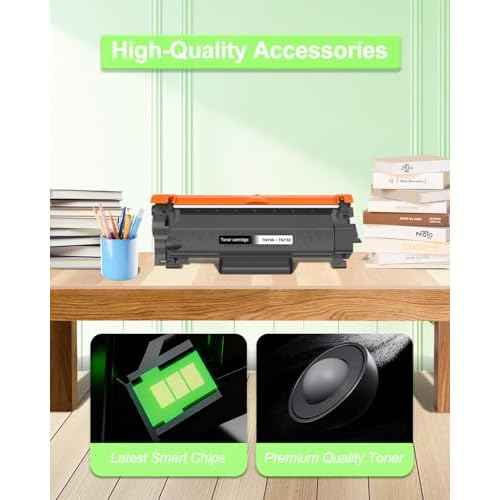 TN760 Compatible Toner Cartridges Replacement for Brother TN-760 TN730 TN-730 High Yield to Use with MFC-L2710DW MFC-L2750DW HL-L2350DW HL-L2370DW HL-L2395DW HL-L2390DW DCP-L2550DW (4 Pack)