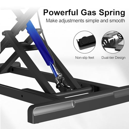 JYLH JOYSEEKER 32-Inch Black Standing Desk Converter - Sit to Stand Riser