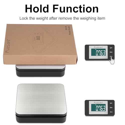 Fuzion Shipping Scale - Wireless Postal Scale 110LB x 0.1oz, Large LCD Display, 5 Units, Digital Scale for Packages - Dual Power Options (Batteries & Adapters)