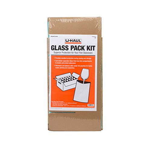 U-Haul Glass Packing Kit for Glasses and Stemware – Includes 1 Box,
