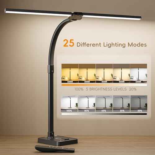 Desk lamp£¬Led Desk Lamp for Office Home - Eye Caring Architect lamp, 24WDual Screen Computer Monitor Adjustable Smart Desk lamp, Suitable for Home/Office/Bedroom