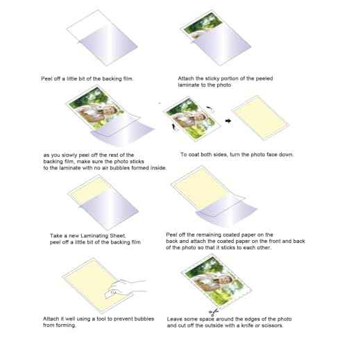 Pack of 24 Self-Adhesive Laminating Sheets 9x12 ? Letter Size, 4 mil, Clear Laminate Sheets, Self-Sealing, No Machine Needed, for Protecting Documents, Photos & Vinyl Stickers