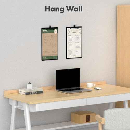 Legal Size Clipboard with Pen Holder, 8.5 x 14 Black Plastic Long Clip Board with Low Profile Clip, 9 x 15 in, Suitable for Legal Lawers and Business, Office Supply(Pack of 25)