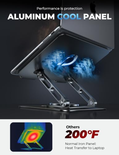 Lamicall Aluminum Laptop Stand for Desk 10-17.3'' MacBook Black