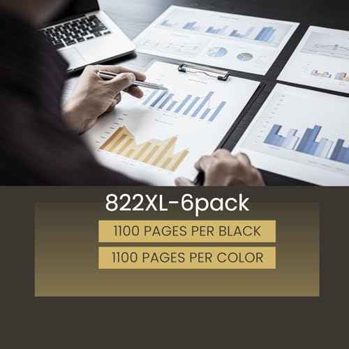 822XL Remanufactured for Epson 822XL Ink Cartridges Combo Pack for 822 T822 XL for Workforce Pro WF-3820 WF-3823 WF-4820 WF-4830 WF-4833 WF-4834 Printer 5 Pack 2 Black 1 Cyan 1 Magenta 1 Yellow