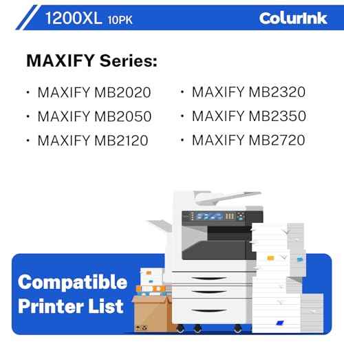 1200 Ink Cartridges Replacement for Canon MB2720 Ink Combo, Maxify PGI-1200XL PGI-1200 XL 1200XL Smart Ink for Color Printers MB 2720 MB2320 MB2020 MB2120 MB2350 MB2050 MB2030 (10 Packs 4K2C2M2Y)