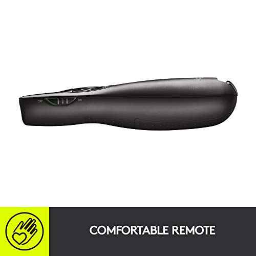 Logitech Wireless Presenter R400, PowerPoint Clicker with Laser Pointer, Wireless Presentation Clicker Remote