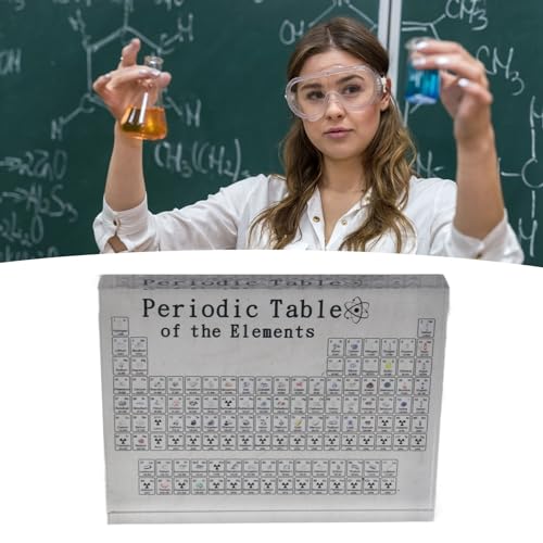 Ymiko Clear Acrylic Periodic Table Display - Portable Classroom Model