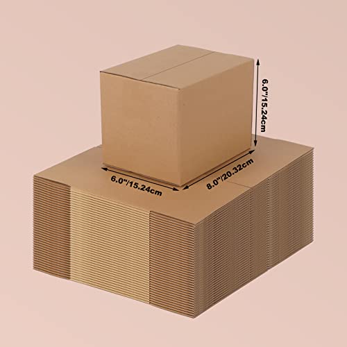 Edenseelake 40 Pack 8x6x6 Inch Corrugated Cardboard Shipping Boxes for Packing & Moving