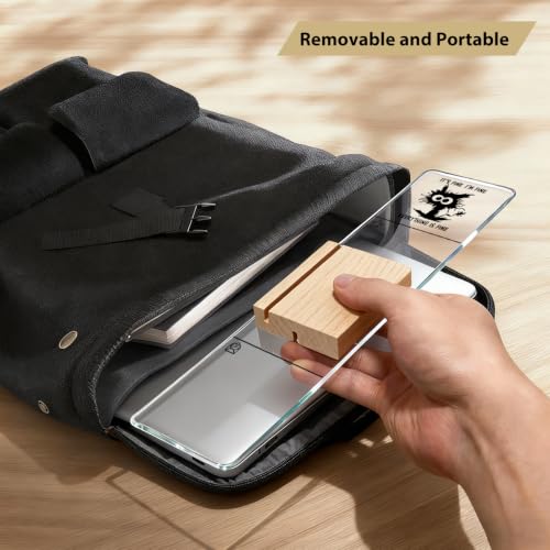 Everything Memo Board with Removable Wooden Base and 100 Sticky Notes - Office Desk Organizer