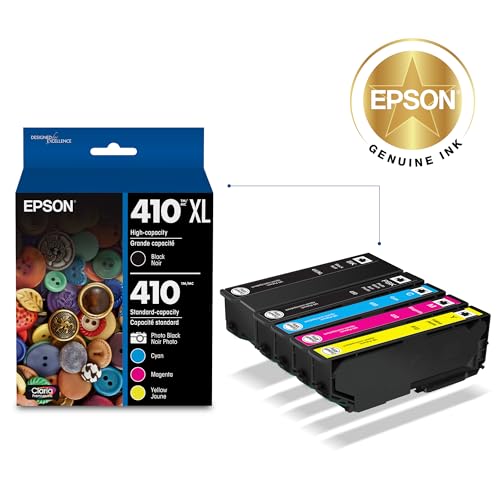 Epson 410 Claria Premium Ink Cartridge Set Multi-Pack for Expression XP-530/630/830 - Black & Color