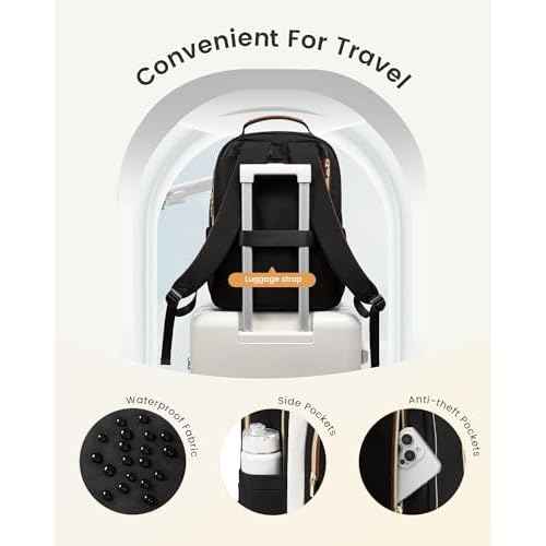 LOVEVOOK Laptop Backpack for Women, 15.6 Inch Work Business Backpack Purse for Teacher, Waterproof Nurse Bag College Bookbag for School, Casual Personal Item Travel Bag College Daypack