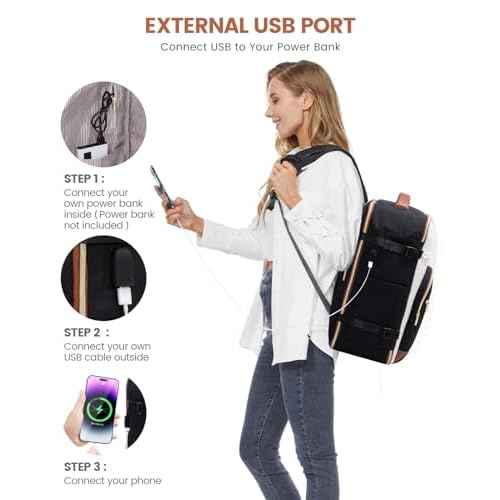 LOVEVOOK 40L Travel Backpack for Women & Men, TSA Personal Item Travel Bag Fits 18" Laptop with 3 Packing Cubes, Airline Approved Large Weekender Waterproof Carry on Backpack for Airplanes