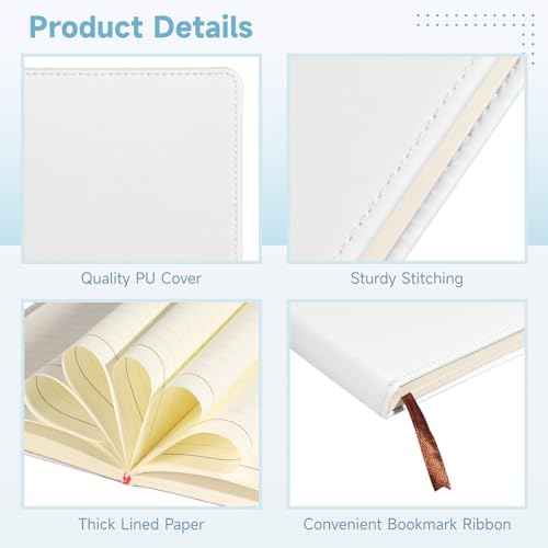 Lnrueg 6 Pcs A5 Sublimation Notebook Blank Journal 100 Pages - Hardcover PU Notebooks for Note Taking Plan Making Diary Writing - School Office Supplies¡¦