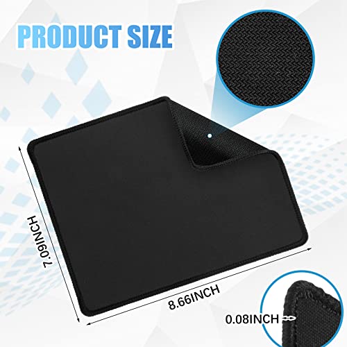 Xuhal 100 Pack Mouse Pad with Stitched Brims Black Mouse Pad 2mm Non Slip Waterproof Computers Mousepads Bulk with Rubber Base Gaming Mouse Pads for Desk Laptop Office Home 7.09 x 8.66 x 0.08 Inches