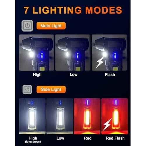Compressed Air Duster, 2 Gear Adjustable 110000RPM Electric Air Duster with LED Light, 8000mAh Rechargeable Battery, Powerful Dusters for Cleaning Keyboard, Computer, Car, Outdoor, Air Bed